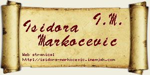 Isidora Markočević vizit kartica